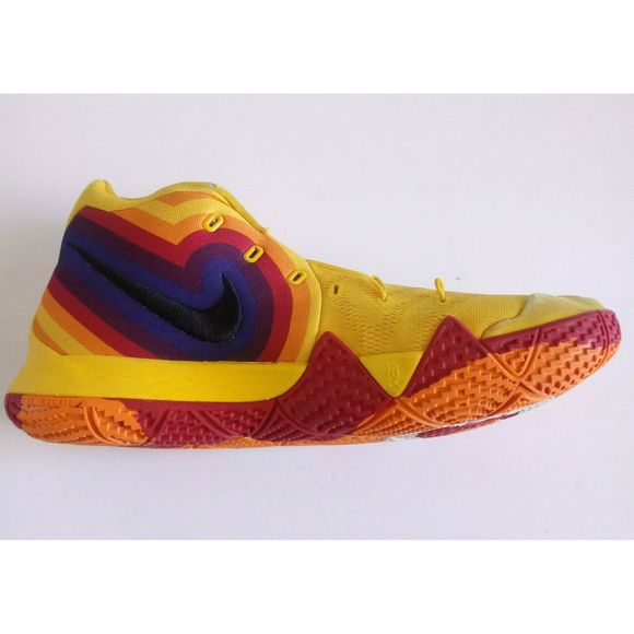 Nike Kyrie 4 70s Decade Amarillo Red Orange White - Picture 4 of 10
